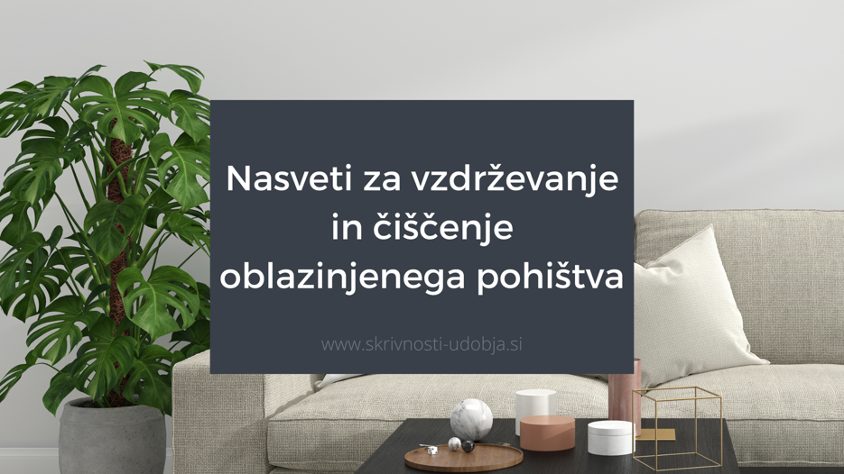 Nasveti za vzdrževanje in čiščenje oblazinjenega pohištva